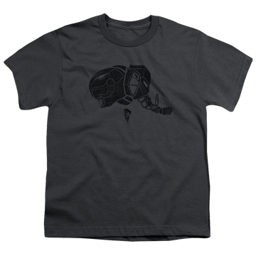 Mighty Morphin Power Rangers Black - Youth T-Shirt Youth T-Shirt (Ages 8-12) Power Rangers   