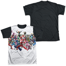 Mighty Morphin Power Rangers Ranger Overload - Men's Black Back T-Shirt Men's Black Back T-Shirt Power Rangers   