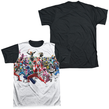 Mighty Morphin Power Rangers Ranger Overload - Men's Black Back T-Shirt Men's Black Back T-Shirt Power Rangers   