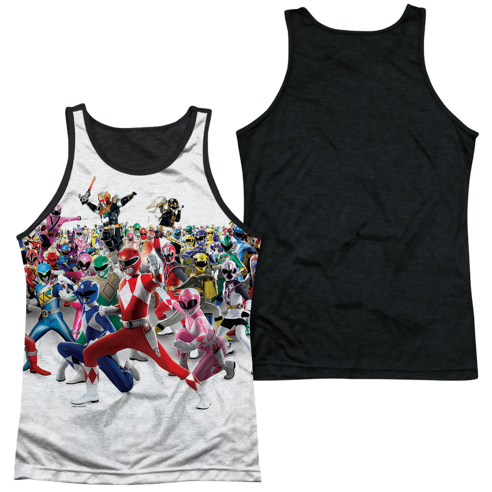 Mighty Morphin Power Rangers Ranger Overload - Men's Black Back Tank Top Men's Black Back Tank Power Rangers   