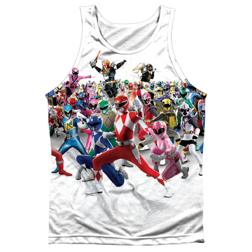 Mighty Morphin Power Rangers Ranger Overload men's all-over print tank