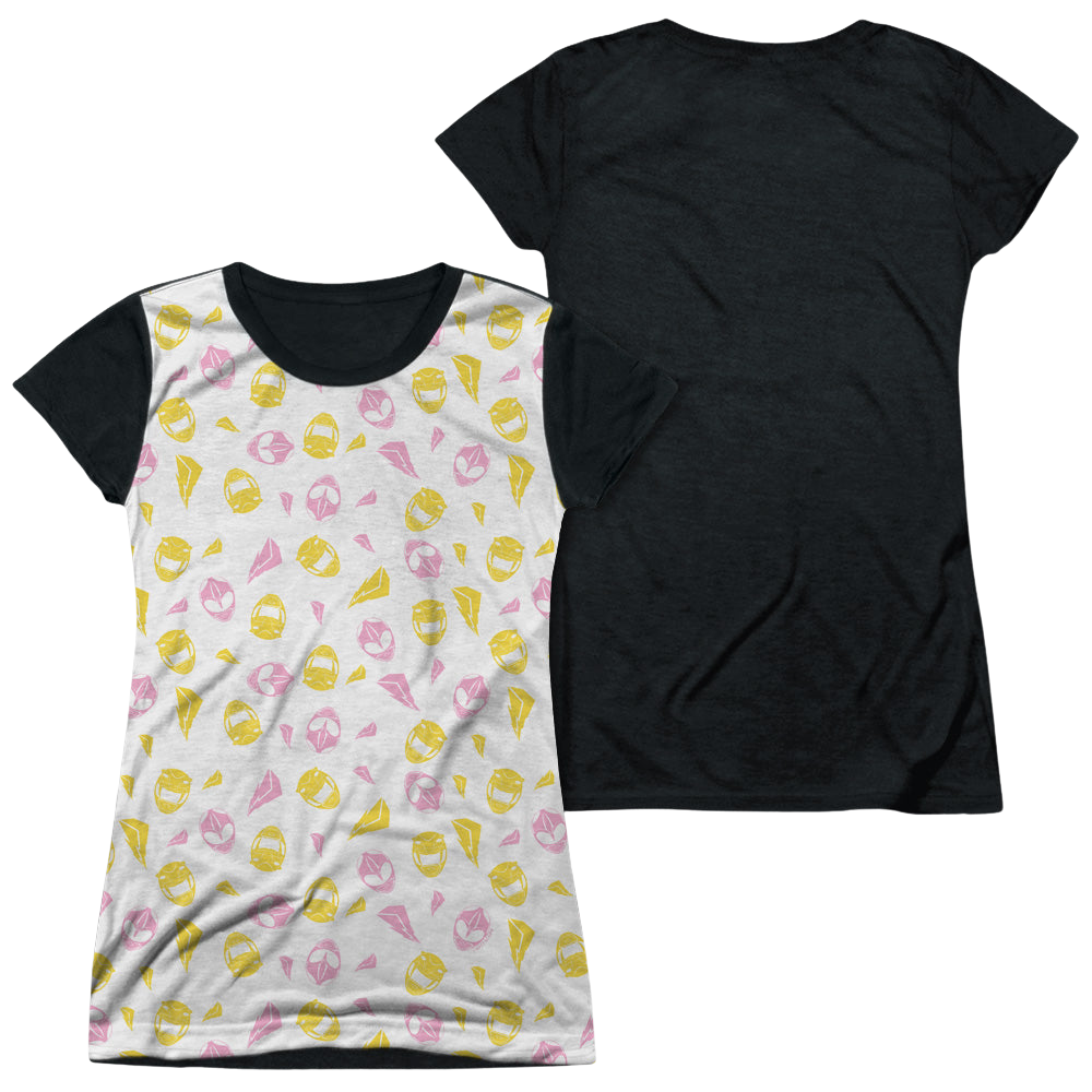 Mighty Morphin Power Rangers Grl Pwr - Juniors Black Back T-Shirt Juniors Black Back T-Shirt Power Rangers   