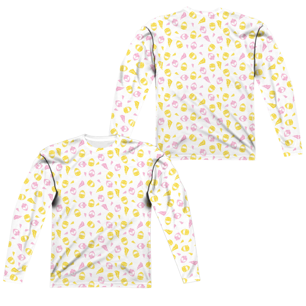 Mighty Morphin Power Rangers Grl Pwr (Front/Back Print) - Men's All-Over Print Long Sleeve Men's All-Over Print Long Sleeve Power Rangers   