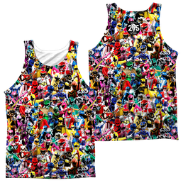Mighty Morphin Power Rangers Crowd Rangers (F/B) - Men's All Over Print Tank Men's All Over Print Tank Power Rangers   