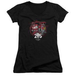 Mighty Morphin Power Rangers Red 25 - Juniors V-Neck T-Shirt Juniors V-Neck T-Shirt Power Rangers   