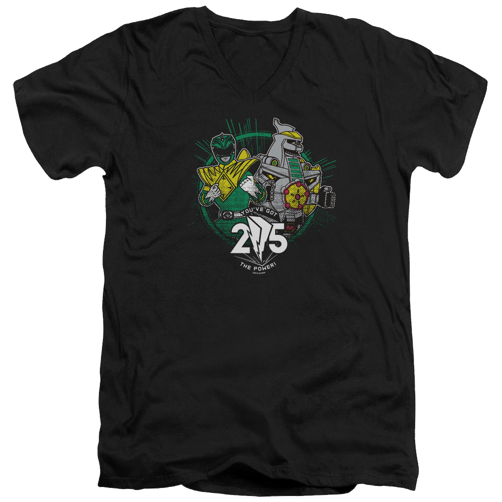 Mighty Morphin Power Rangers Green 25 - Men's V-Neck T-Shirt Men's V-Neck T-Shirt Power Rangers   