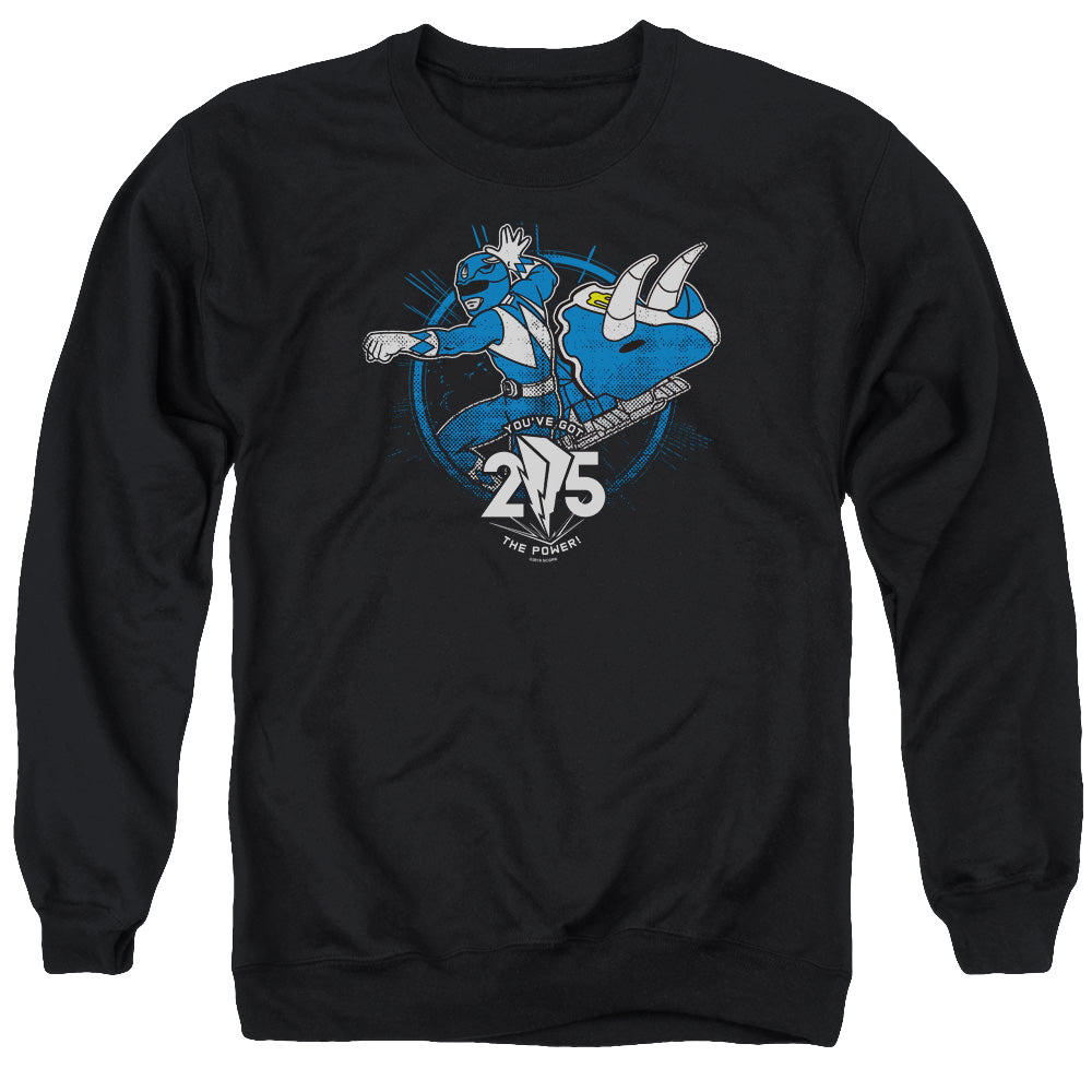 Mighty Morphin Power Rangers Blue 25 - Men's Crewneck Sweatshirt Men's Crewneck Sweatshirt Power Rangers   