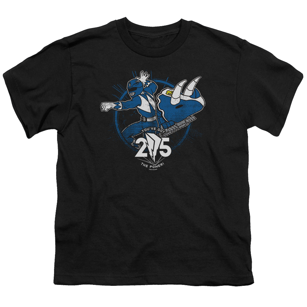 Mighty Morphin Power Rangers Blue 25 - Youth T-Shirt Youth T-Shirt (Ages 8-12) Power Rangers   