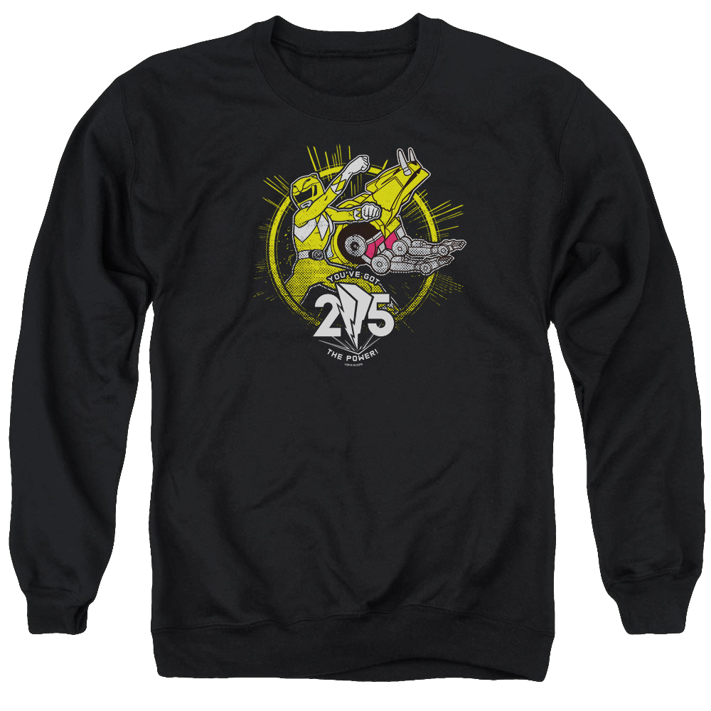 Mighty Morphin Power Rangers Yellow 25 - Men's Crewneck Sweatshirt Men's Crewneck Sweatshirt Power Rangers   