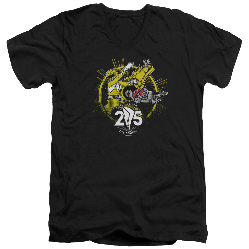 Mighty Morphin Power Rangers Yellow 25 - Men's V-Neck T-Shirt Men's V-Neck T-Shirt Power Rangers   