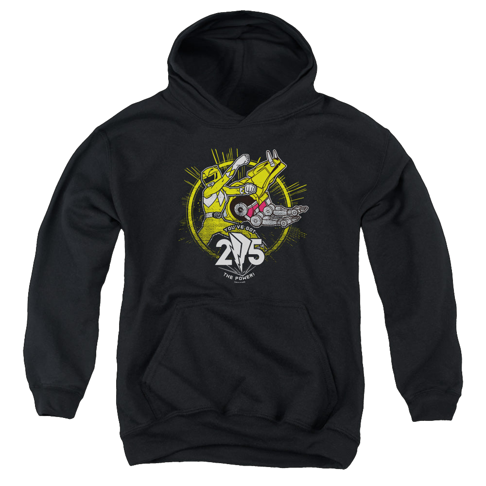 Mighty Morphin Power Rangers Yellow 25 - Youth Hoodie Youth Hoodie (Ages 8-12) Power Rangers   
