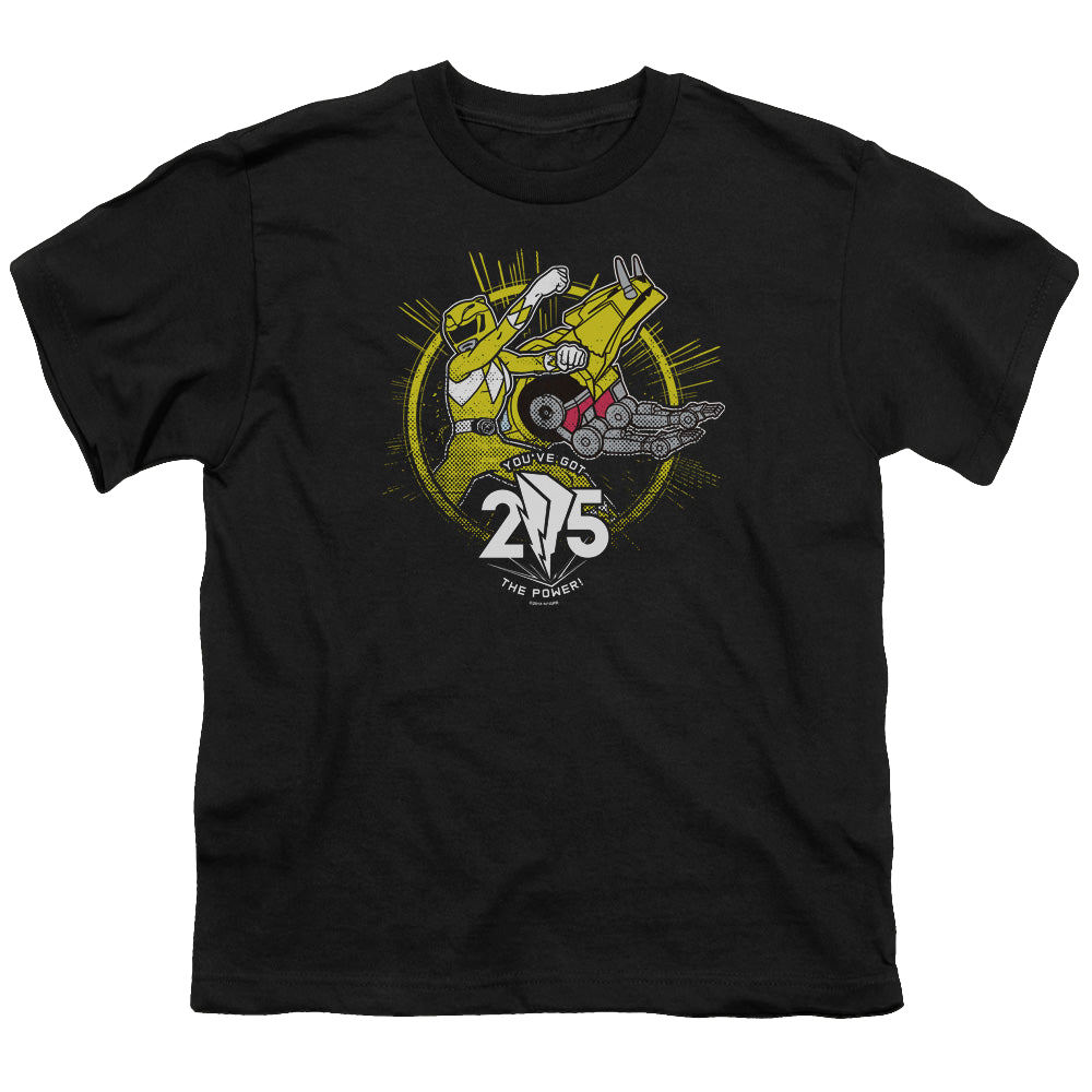 Mighty Morphin Power Rangers Yellow 25 - Youth T-Shirt Youth T-Shirt (Ages 8-12) Power Rangers   