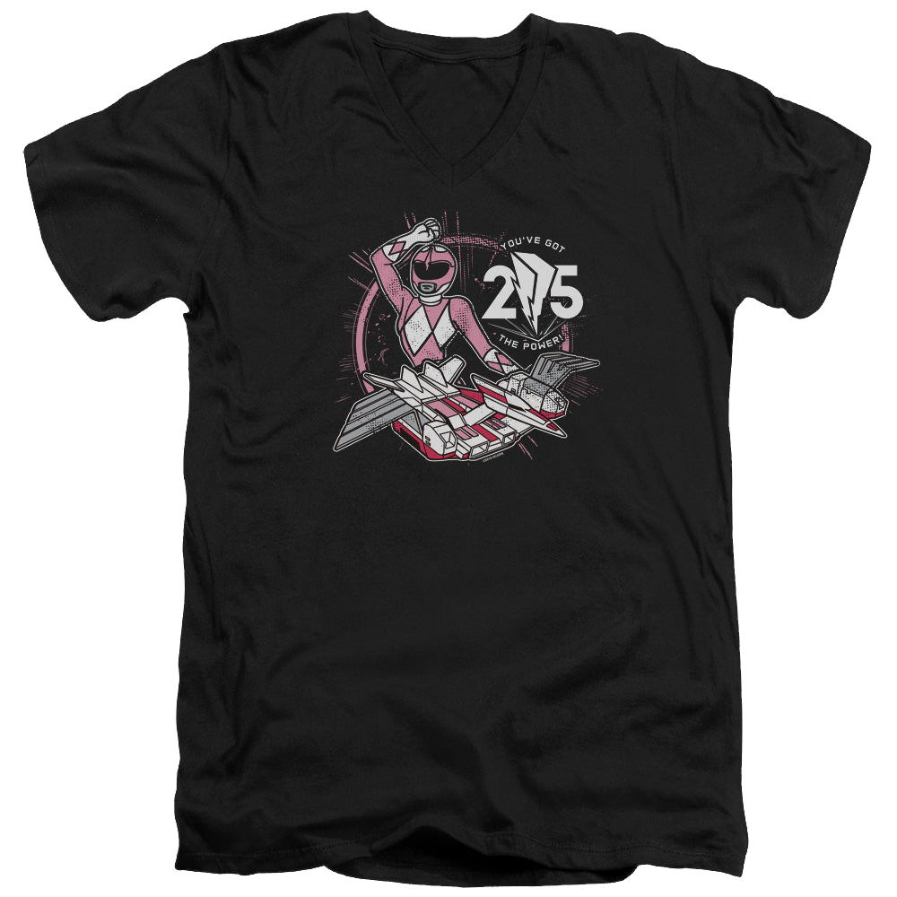Mighty Morphin Power Rangers Pink 25 - Men's V-Neck T-Shirt Men's V-Neck T-Shirt Power Rangers   