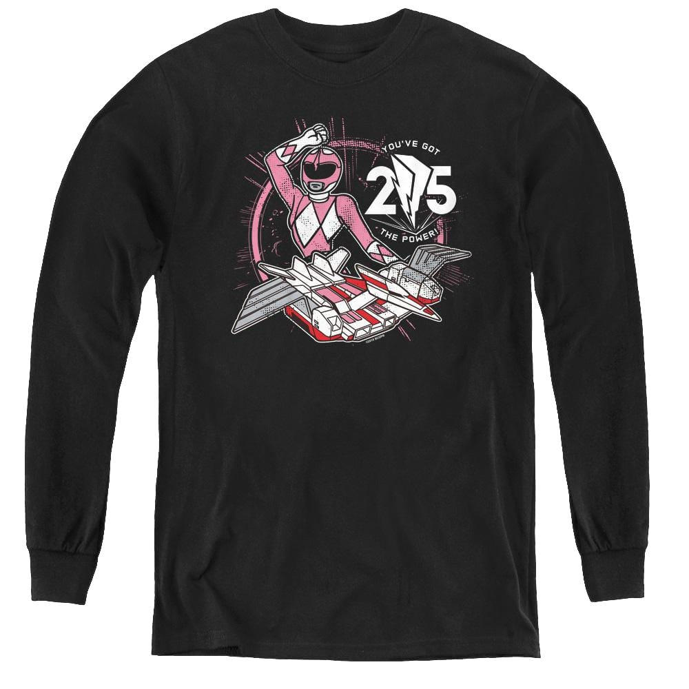 Mighty Morphin Power Rangers Pink 25 - Youth Long Sleeve T-Shirt Youth Long Sleeve T-Shirt Power Rangers   