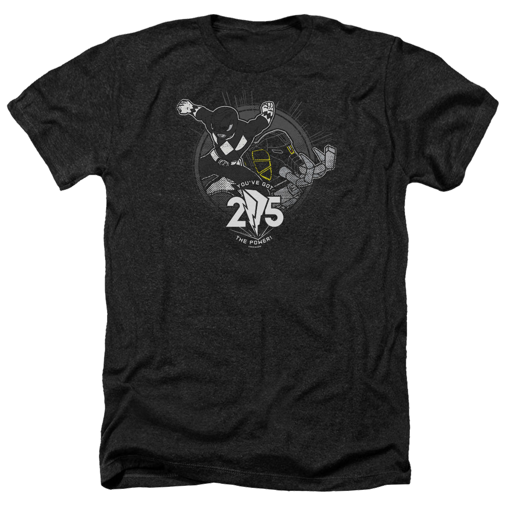 Mighty Morphin Power Rangers Black 25 - Men's Heather T-Shirt Men's Heather T-Shirt Power Rangers   