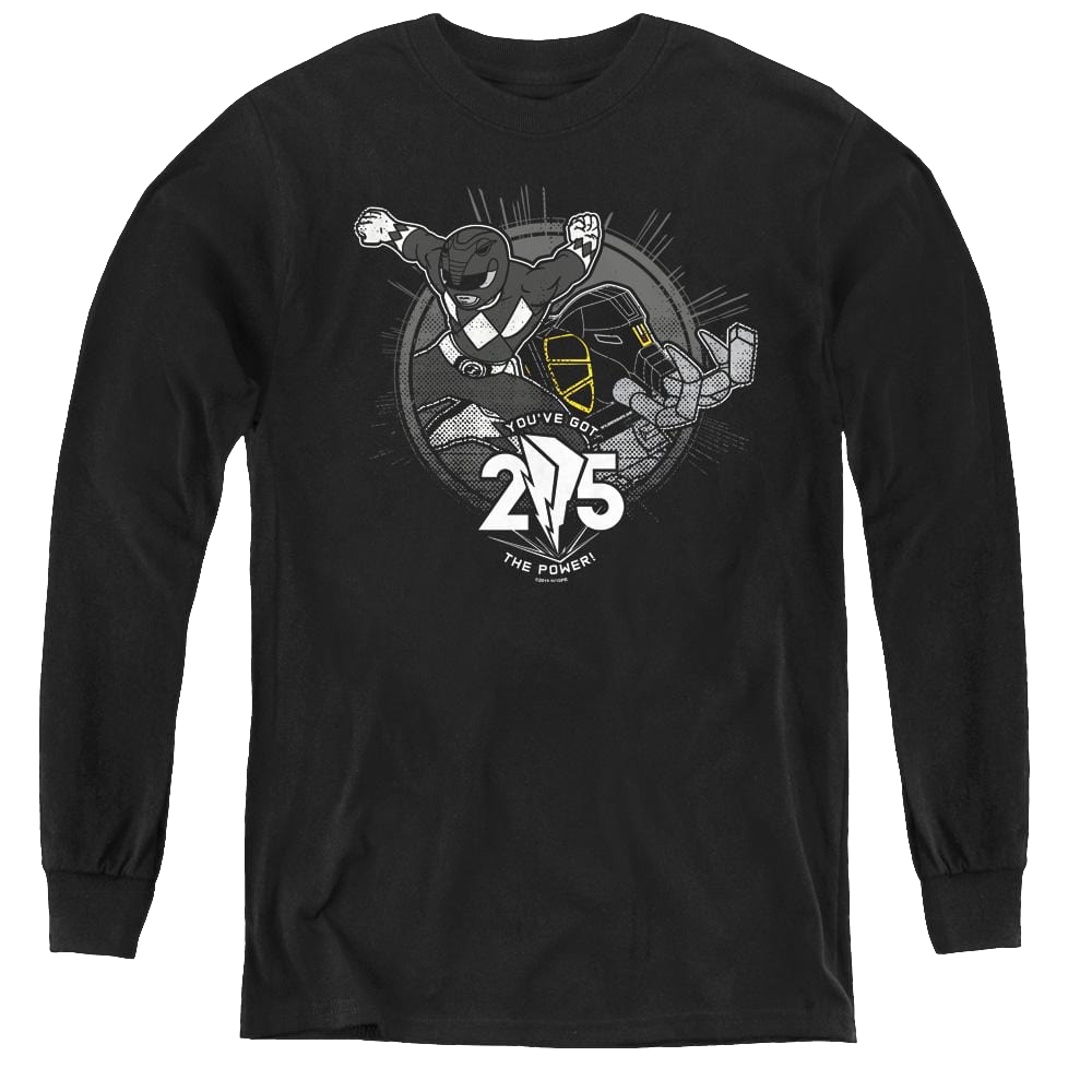 Mighty Morphin Power Rangers Black 25 - Youth Long Sleeve T-Shirt Youth Long Sleeve T-Shirt Power Rangers   