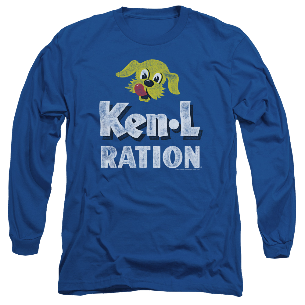Ken L Ration Distressed Logo Men's Long Sleeve T-Shirt Men's Long Sleeve T-Shirt Ken-L Ration   