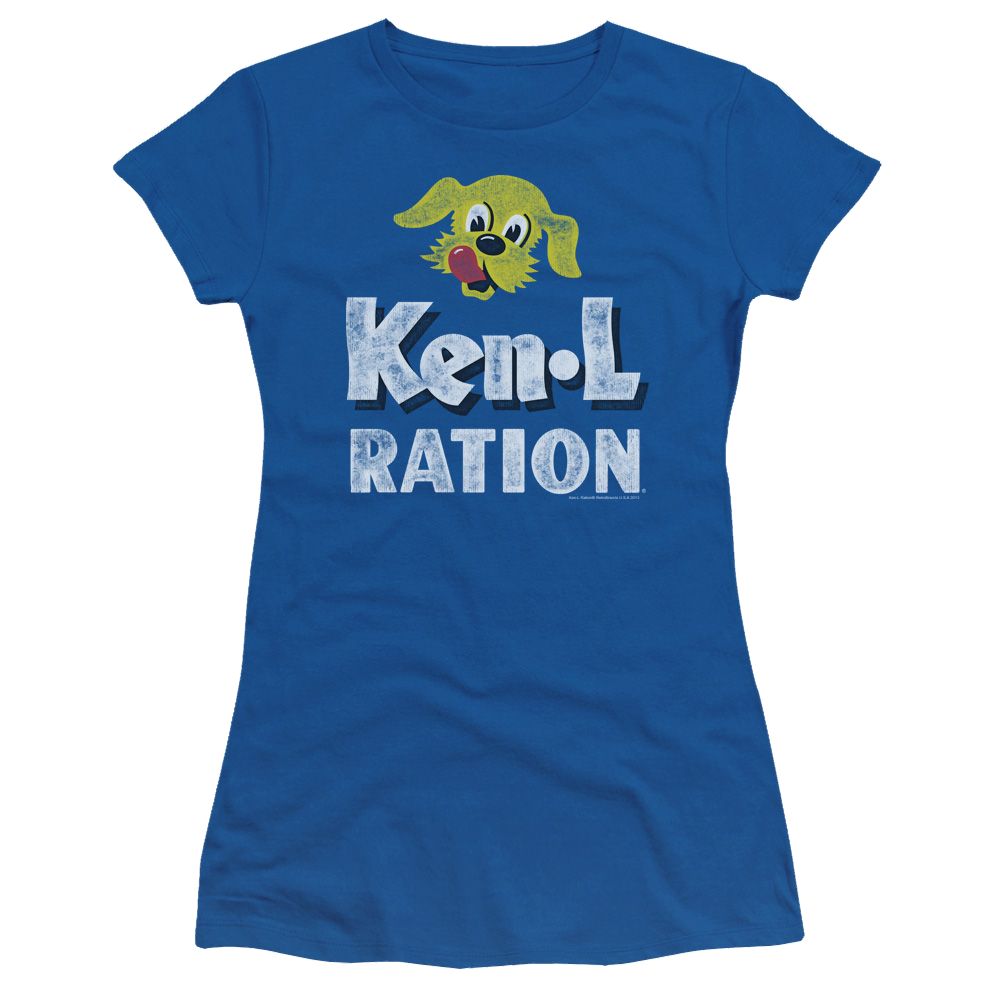 Ken L Ration Distressed Logo Juniors T-Shirt Juniors T-Shirt Ken-L Ration   
