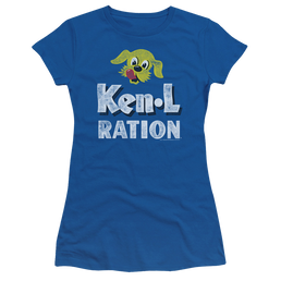 Ken L Ration Distressed Logo Juniors T-Shirt Juniors T-Shirt Ken-L Ration   
