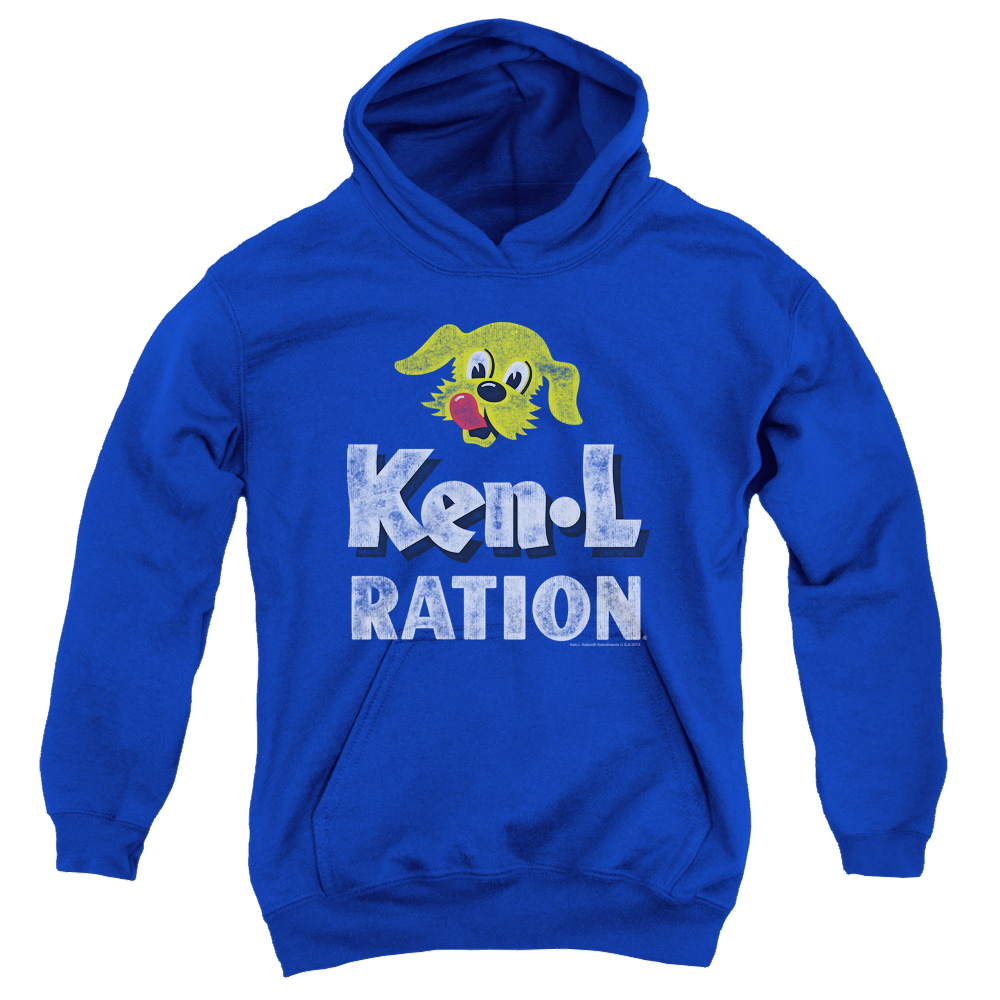 Ken L Ration Distressed Logo Youth Hoodie (Ages 8-12) Youth Hoodie (Ages 8-12) Ken-L Ration   