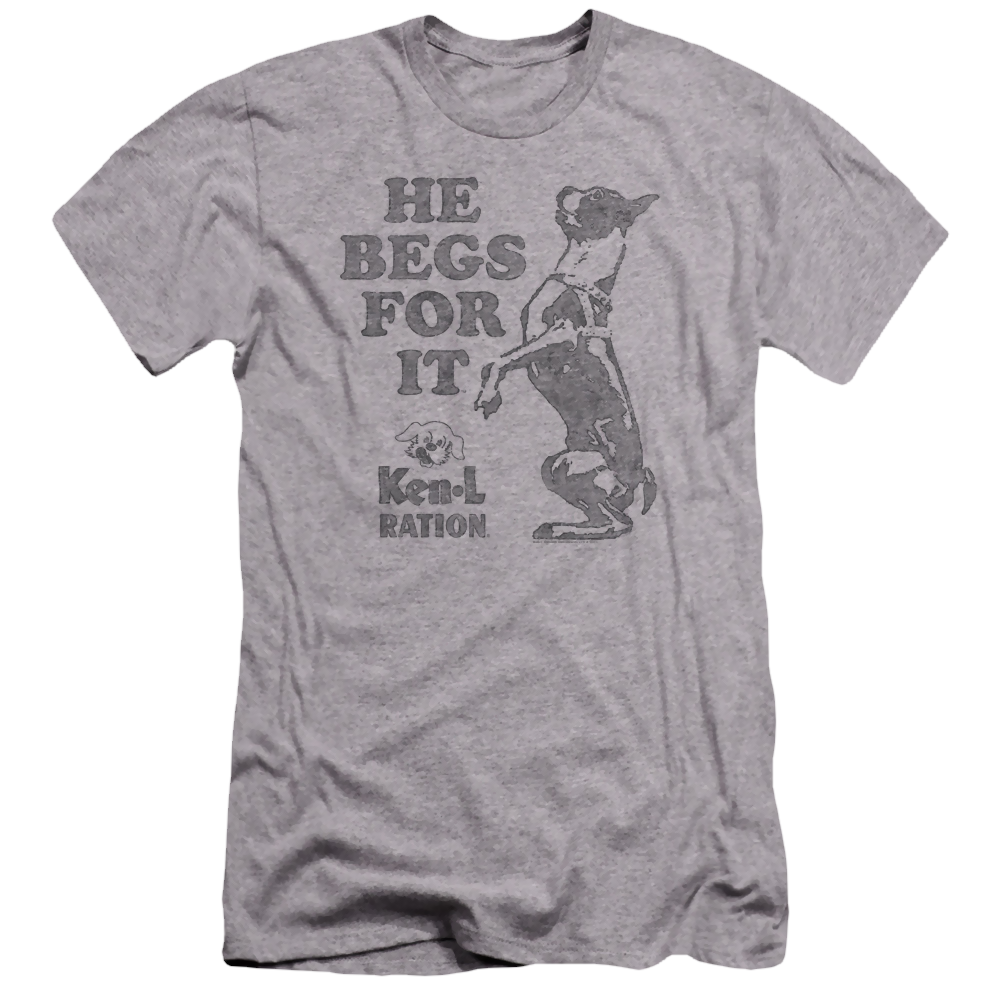 Ken L Ration Begs Men's Premium Slim Fit T-Shirt Men's Premium Slim Fit T-Shirt Ken-L Ration   