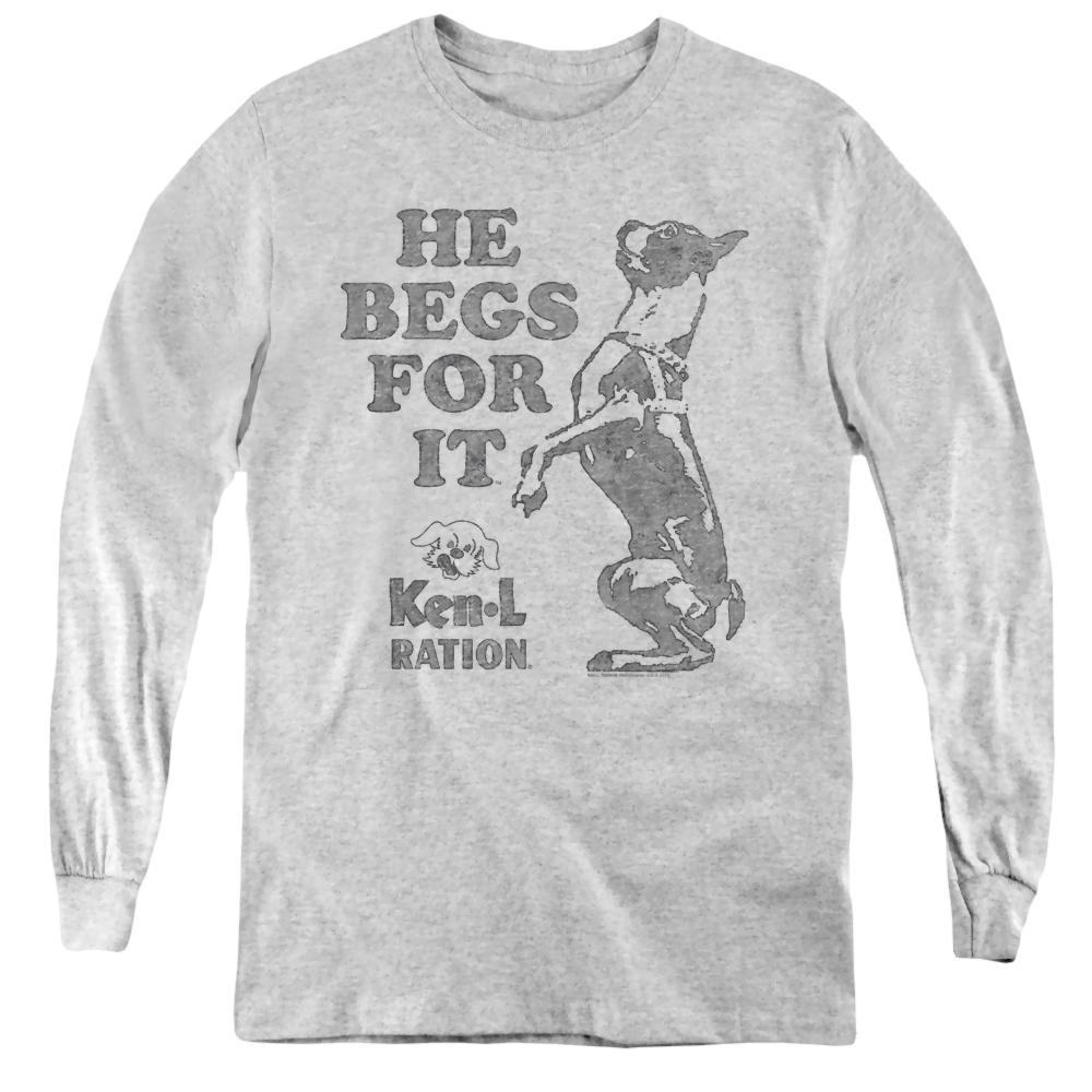 Ken-L Ration Begs - Youth Long Sleeve T-Shirt Youth Long Sleeve T-Shirt Ken-L Ration   