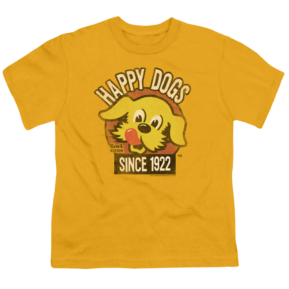 Ken L Ration Happy Dogs Youth T-Shirt (Ages 8-12) Youth T-Shirt (Ages 8-12) Ken-L Ration   