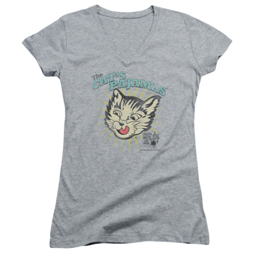 Puss 'n Boots Cats Pajamas - Juniors V-Neck T-Shirt Juniors V-Neck T-Shirt Puss 'n Boots   