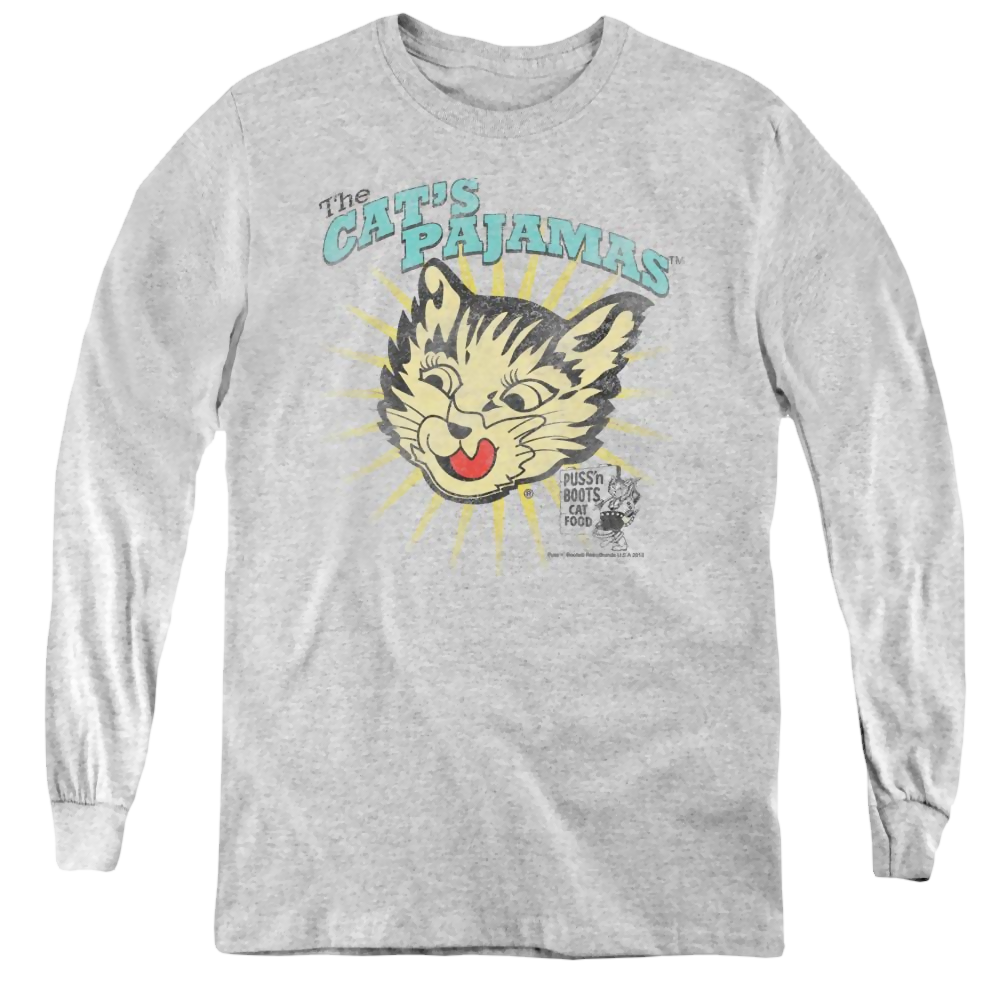 Puss 'N Boots Cats Pajamas - Youth Long Sleeve T-Shirt Youth Long Sleeve T-Shirt Puss 'n Boots   