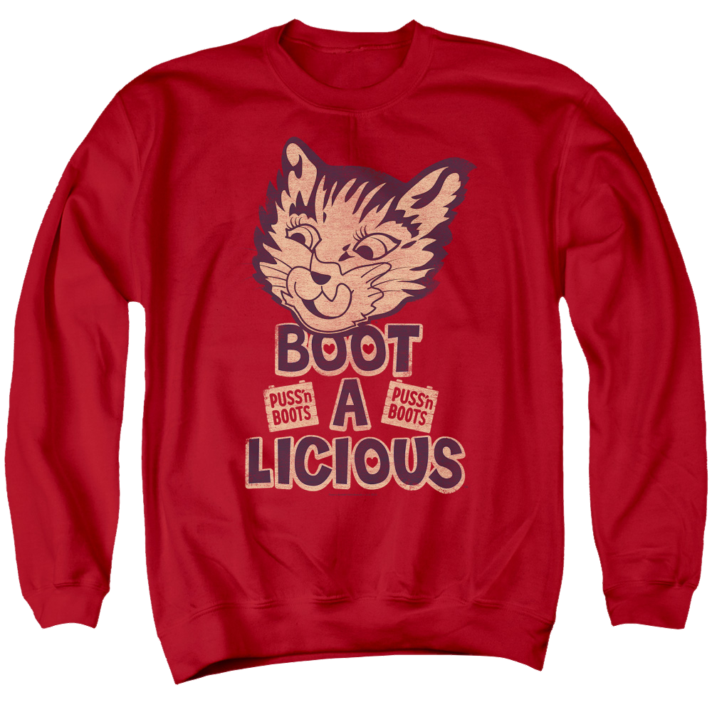 Puss 'n Boots Boot A Licious - Men's Crewneck Sweatshirt Men's Crewneck Sweatshirt Puss 'n Boots   