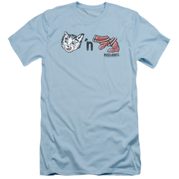 Puss 'n Boots Rebus Logo - Men's Slim Fit T-Shirt Men's Slim Fit T-Shirt Puss 'n Boots   