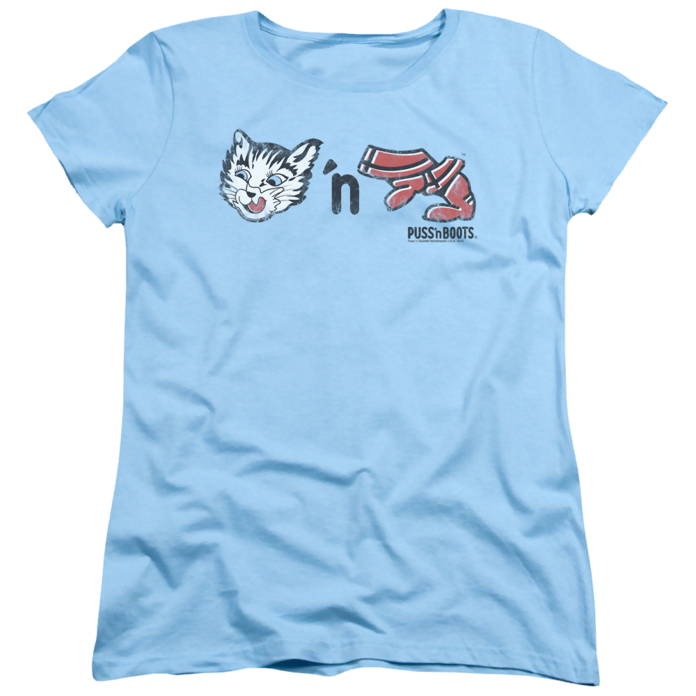 Puss 'n Boots Rebus Logo - Women's T-Shirt Women's T-Shirt Puss 'n Boots   