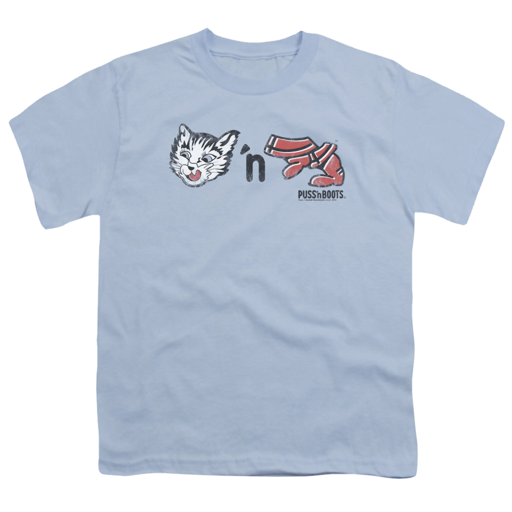 Puss 'n Boots Rebus Logo - Youth T-Shirt Youth T-Shirt (Ages 8-12) Puss 'n Boots   