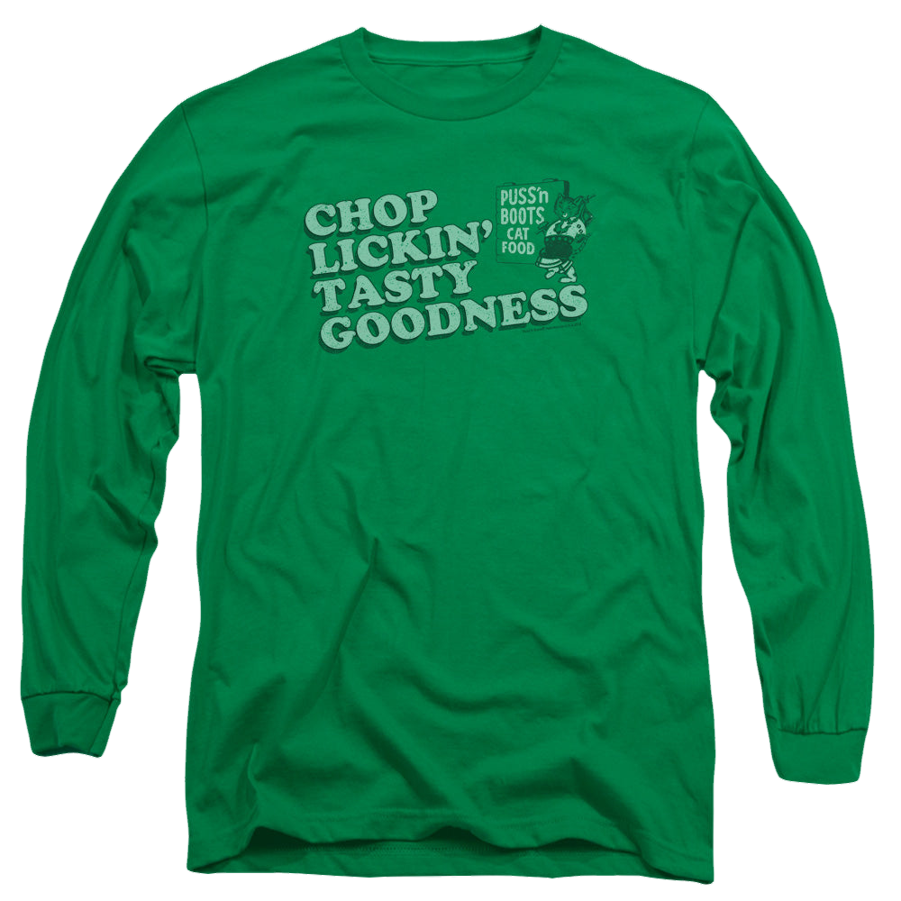 Puss 'n Boots Chop Lickin Tasty Goodness - Men's Long Sleeve T-Shirt Men's Long Sleeve T-Shirt Puss 'n Boots   