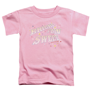 Pink toddler t-shirt with Smarties Bright Fun Sweet graphic