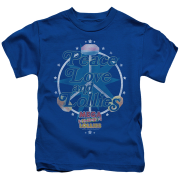 Royal kid's t-shirt for ages 4 to 7 with Smarties Peace Lollies graphic