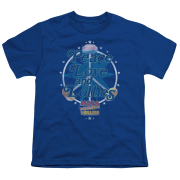 Royal youth t-shirt for ages 8 to 12 with Smarties Peace Lollies graphic