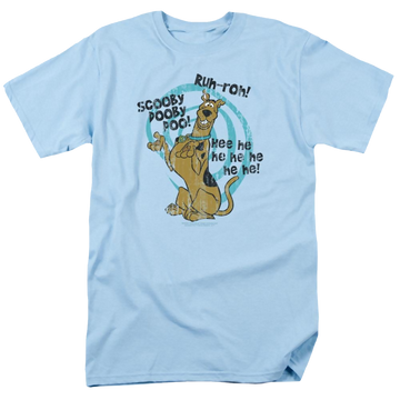 Light blue men's regular fit t-shirt with Scooby Doo Quoted graphic