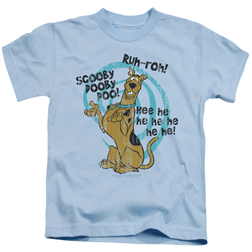 Light blue kid's t-shirt for ages 4 to 7 with Scooby Doo Quoted graphic