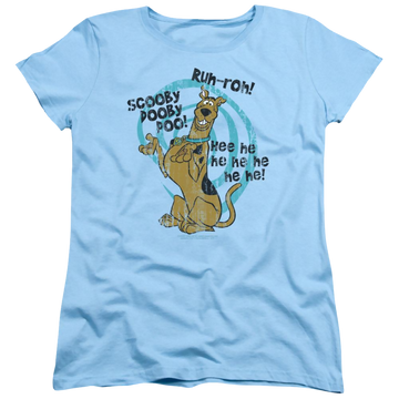Light blue women's t-shirt with Scooby Doo Quoted graphic