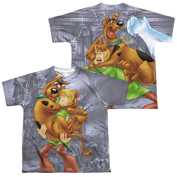 Scooby Doo Scooby & Shaggy youth all-over print t-shirt for ages 8 to 12