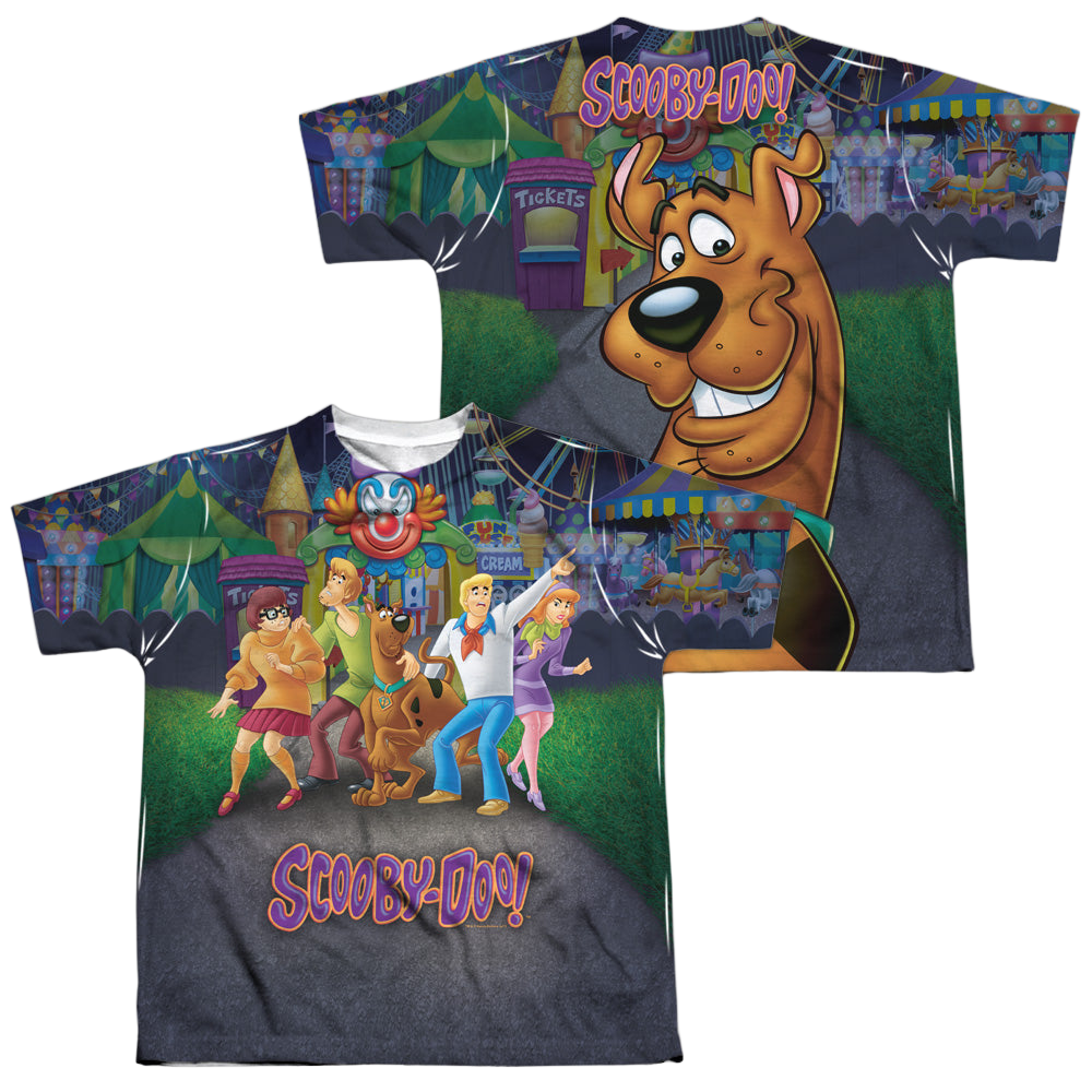 Scooby Doo Amusement Park (Front/Back Print) - Youth All-Over Print T-Shirt Youth All-Over Print T-Shirt (Ages 8-12) Scooby Doo   
