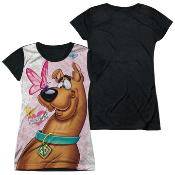 Scooby Doo Butterfly juniors black back t-shirt