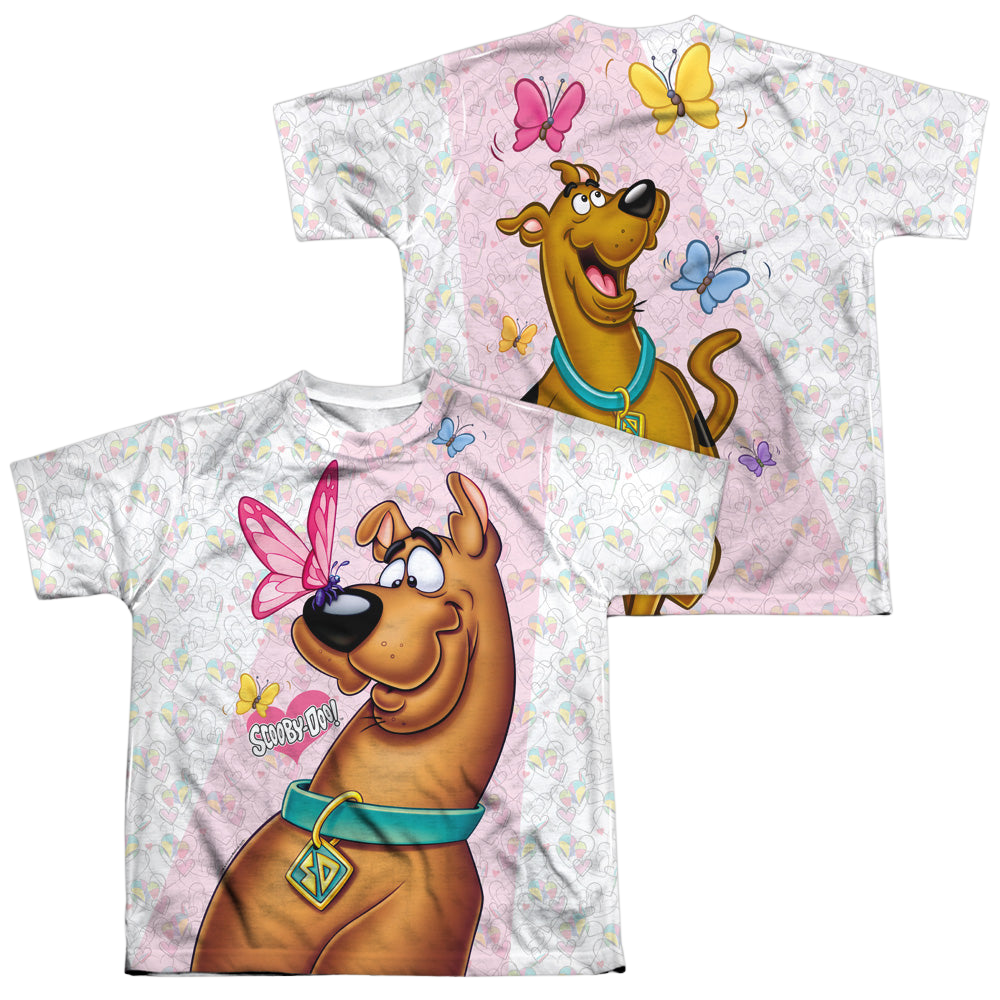 Scooby Doo Butterfly (Front/Back Print) - Youth All-Over Print T-Shirt Youth All-Over Print T-Shirt (Ages 8-12) Scooby Doo   