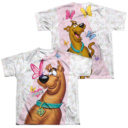 Scooby Doo Butterfly (Front/Back Print) - Youth All-Over Print T-Shirt Youth All-Over Print T-Shirt (Ages 8-12) Scooby Doo   