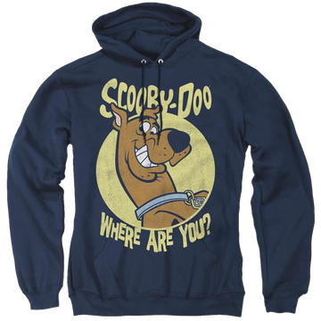 Navy pullover hoodie with Scooby Doo Where Are You graphic