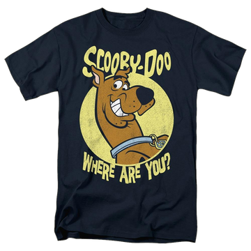 Navy men's regular fit t-shirt with Scooby Doo Where Are You graphic
