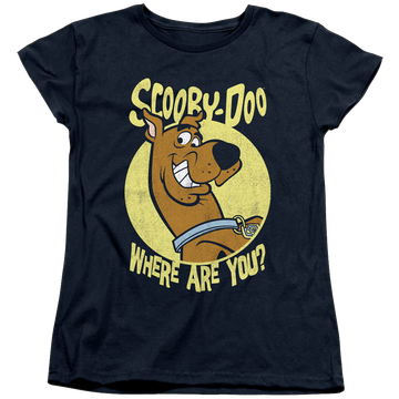 Black women's t-shirt with Scooby Doo Where Are You graphic