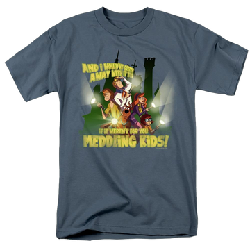 Slate men's regular fit t-shirt with Scooby Doo Wouldve Gotten Away With graphic