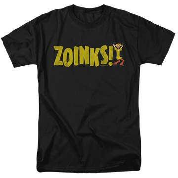 Black men's regular fit t-shirt with Scooby Doo Zoinks graphic